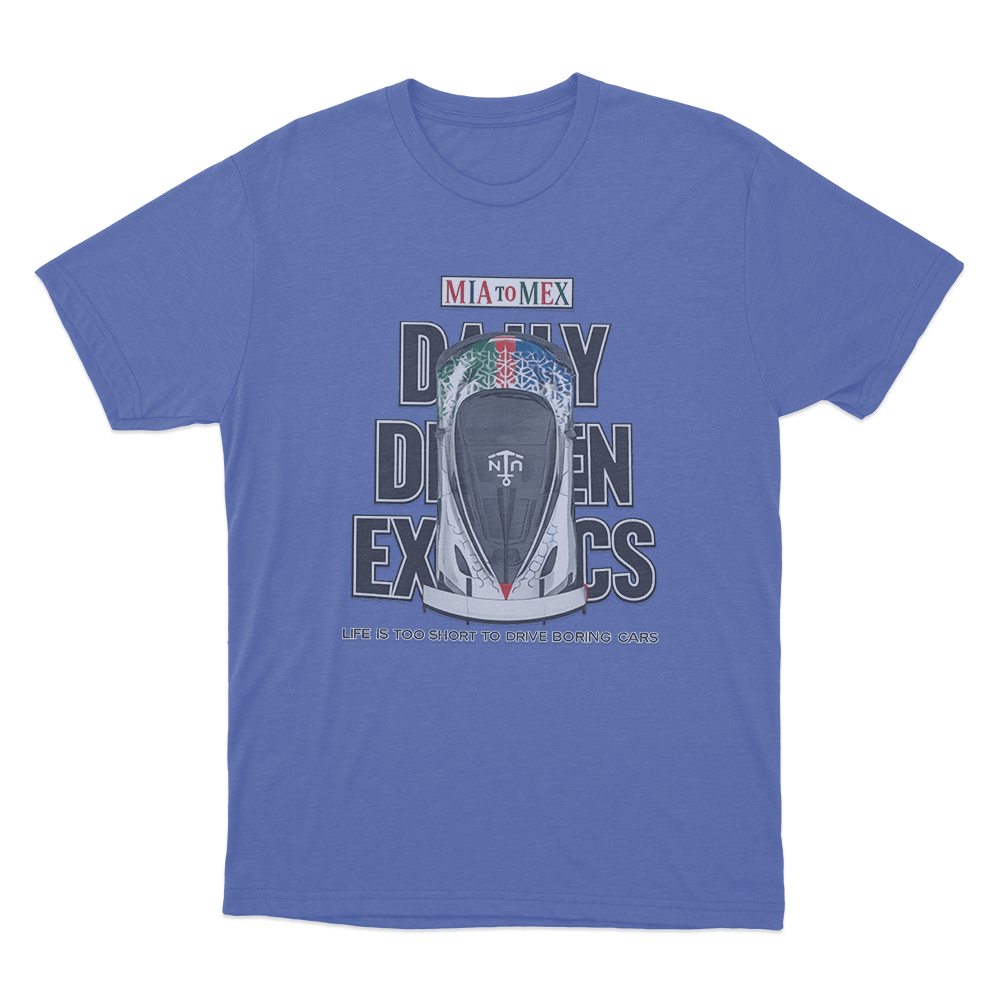 Mia-Mex Rally Unisex T Shirt Blue Mia Mex Rally Unisex T Shirt Blue