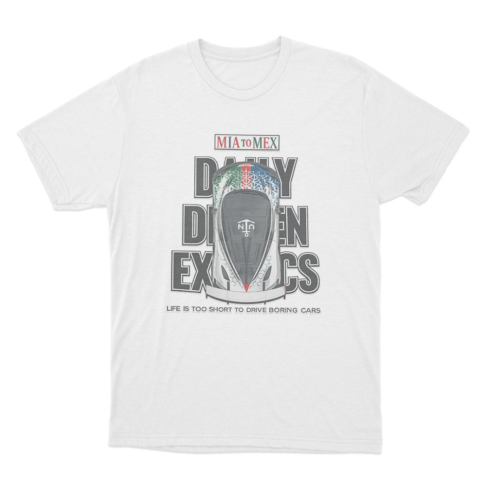Mia-Mex Rally Unisex T Shirt White Mia Mex Rally Unisex T Shirt White
