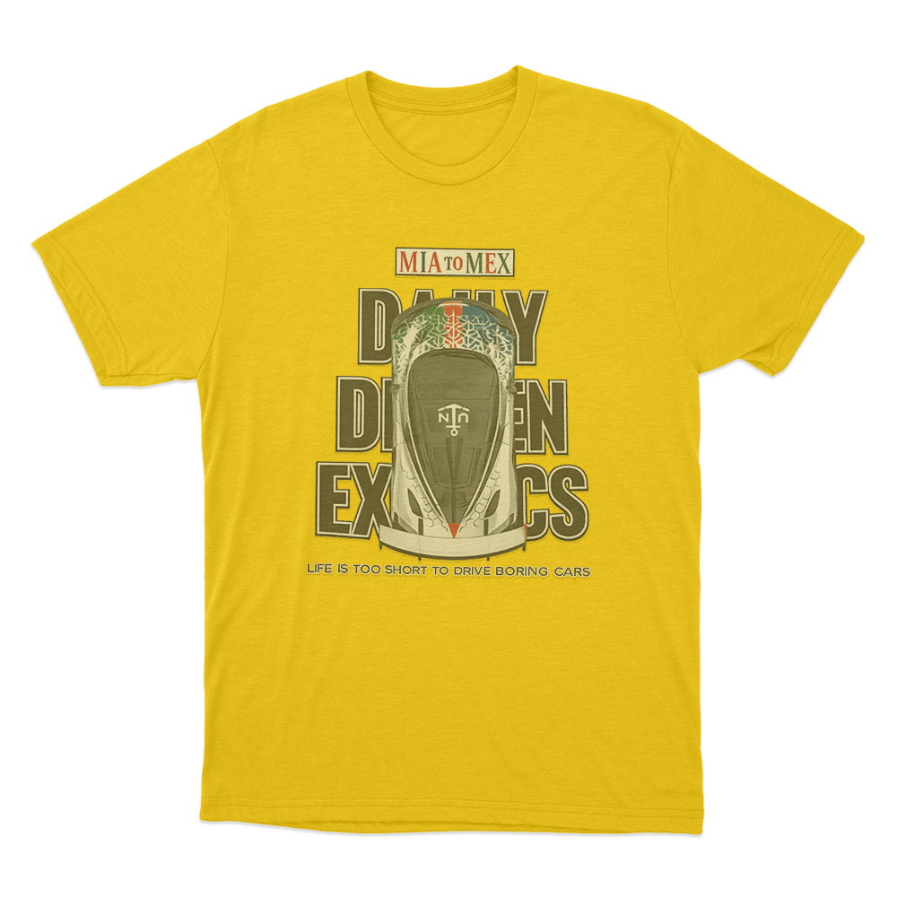 Mia-Mex Rally Unisex T Shirt Yellow Mia Mex Rally Unisex T Shirt Yellow